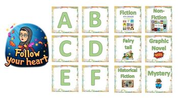 Preview of Colorful Classroom Labels and Library **EDITABLE**