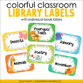 Colorful Classroom Library Labels with Individual Book Labels