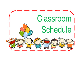 Preview of Colorful Classroom Schedule