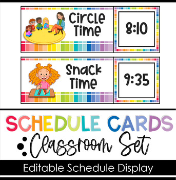 Colorful Classroom Schedule Cards | Classroom Organization | Back to School