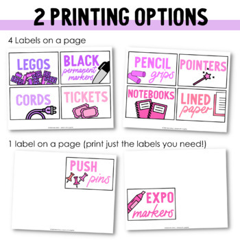 Permanent Markers Labeling Cards for Bins or Labels & Classroom Organization