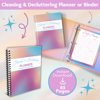 Preview of Colorful Cleaning and Decluttering Planner