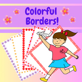 Colorful Clipart Borders Frames For Worksheet PNG Free