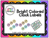 Colorful Clock Labels - {BILINGUAL} Labels, included!