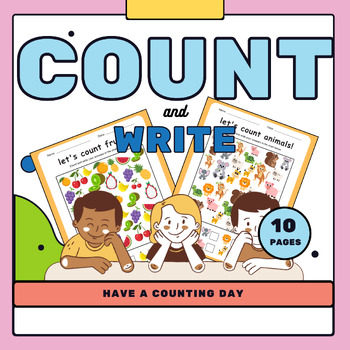 Preview of Math Worksheets, how many? | counting and write numbers!