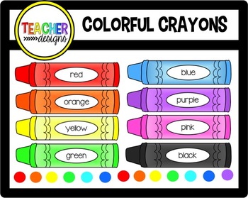 Preview of Colorful Crayons Clip Art