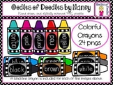 Colorful Crayons with Blacklines