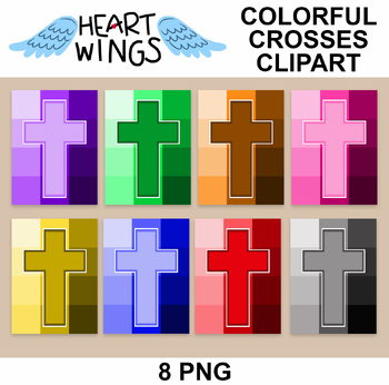 Preview of Colorful Crosses Clipart