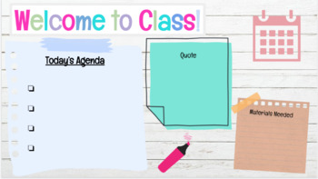 Preview of Colorful Daily Agenda!