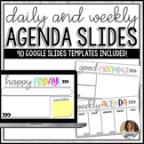 Colorful Daily Agenda Slides and Weekly Slides - Classroom