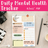 Colorful Daily Mental Health Tracker | Wellness Planner | 