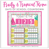 Colorful Days of School Countdown w/ Ten Frames | Fruity &