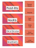 Colorful Diagonals - Teacher Toolbox Labels