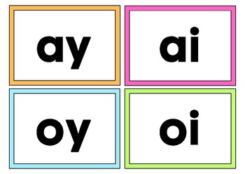Preview of Colorful Digraph Flash Cards