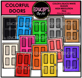 Colorful Doors Clip Art Bundle {Educlips Clipart}