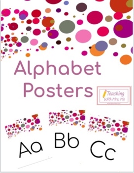 Preview of Colorful Dots-Alphabet Posters 