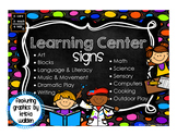 Colorful Dots Learning Center Signs