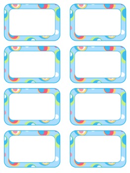 colorful dots printable incentive charts desk plates