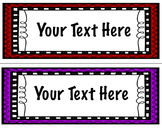 Colorful Editable Pocket Chart Word Card