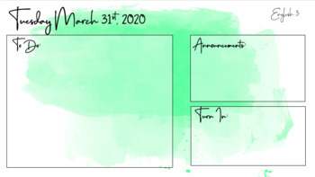 Preview of Colorful Editable Powerpoint- Distance Learning Daily Schedule Template