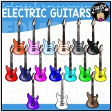 Colorful Electric Guitars Clip Art Set {Educlips Clipart}
