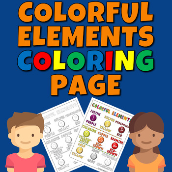 Colorful Elements Coloring Page by The STEM Master | TPT
