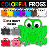 Colorful FROGS Clip Art