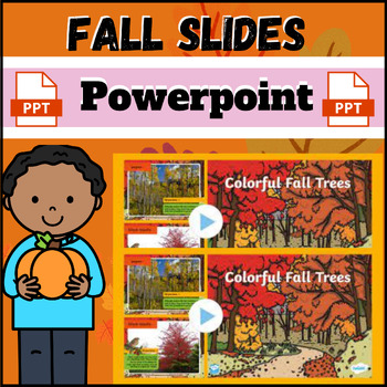 Preview of Fall Vocabulary Activities for PowerPoint | Colorful Fall Trees PowerPoint