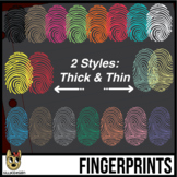 Colorful Fingerprints Clip Art