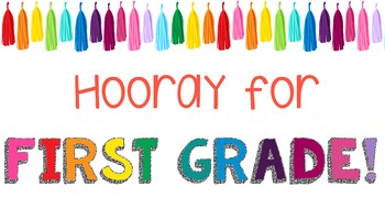 Colorful First Grade Classroom Poster / Banner / Sign by Views from First  Grade