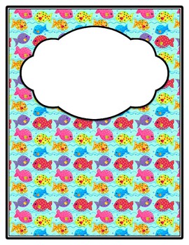 Gone Fishing Editable Binder Covers and Spines