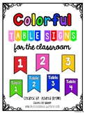 Colorful Flag Table Signs Classroom Decor
