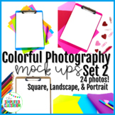 Colorful Flat Lay Photography Mockups Stock Photos SET TWO