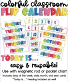 Colorful Flip Calendar Cards | Hanging Calendar Display