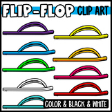 Rainbow Colors Flip Flop Clip Art