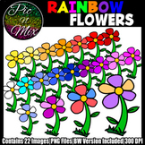 Rainbow Flowers Clip Art