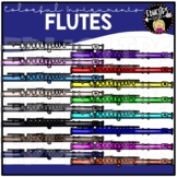 Colorful Flutes Clip Art Set {Educlips Clipart}