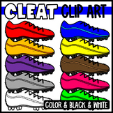 Soccer Cleat Clip Art: Rainbow Colors