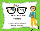 Fractions! Colorful Identification Posters (through the 12ths)