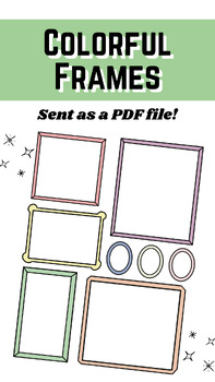 Preview of Colorful Frames // Boxes, Cute Boarders, Outline Pages