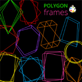 Colorful Geometric Polygon Abstract ClipArt Frames