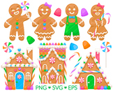 Colorful Gingerbread House Clipart - SVG, PNG, EPS Images 