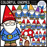 Colorful Gnomes Clip Art | Images Color Black White