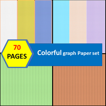 Preview of Colorful Graph Paper Set