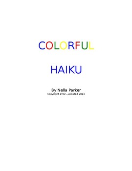 Preview of Colorful Haiku