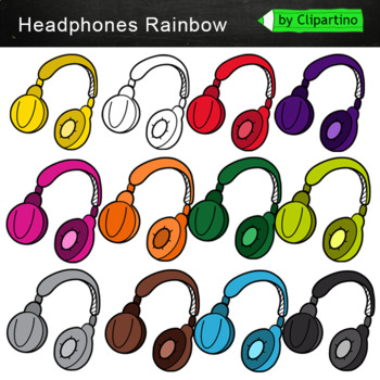 headphones with cord clip art