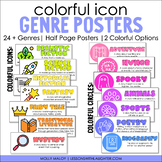 Colorful Icon Genre Posters | Classroom Library Posters
