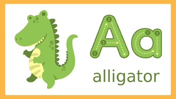 Preview of Colorful Illustrated English Animal Alphabet Education Presentation