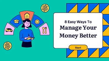 Preview of Colorful Illustration Money Management Tips Presentation