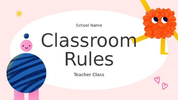 Preview of Colorful Illustrative Classroom Rules Education Presentation